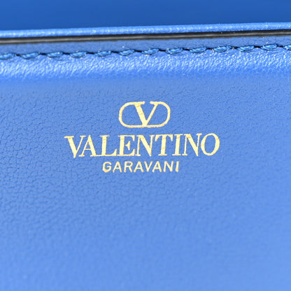 Valentino Garavani Calfskin Vlogo Loco Shoulder Bag Riverside Blue 6 of 10