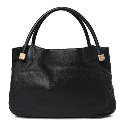 Chanel Calfskin CC Dice Tote Bag Black 1 of 9