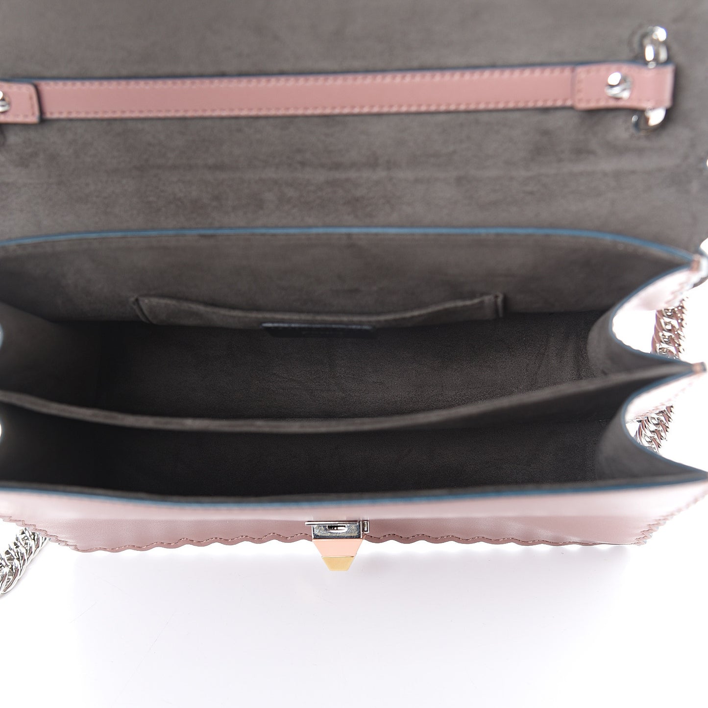 Vitello Liberty Scalloped Studded Kan I Shoulder Bag English Rose