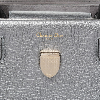 Christian Dior Metallic Grained Calfskin Medium Diorever Flap Silver 6 of 7