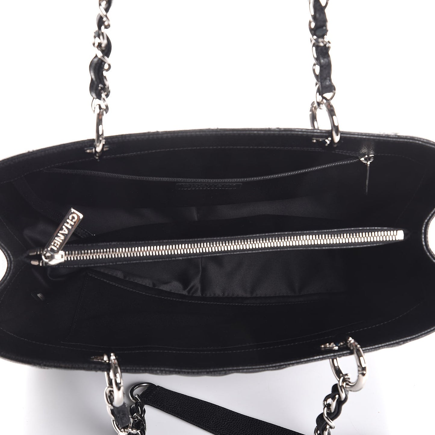 Caviar Quilted Grand Shopping Tote GST Black