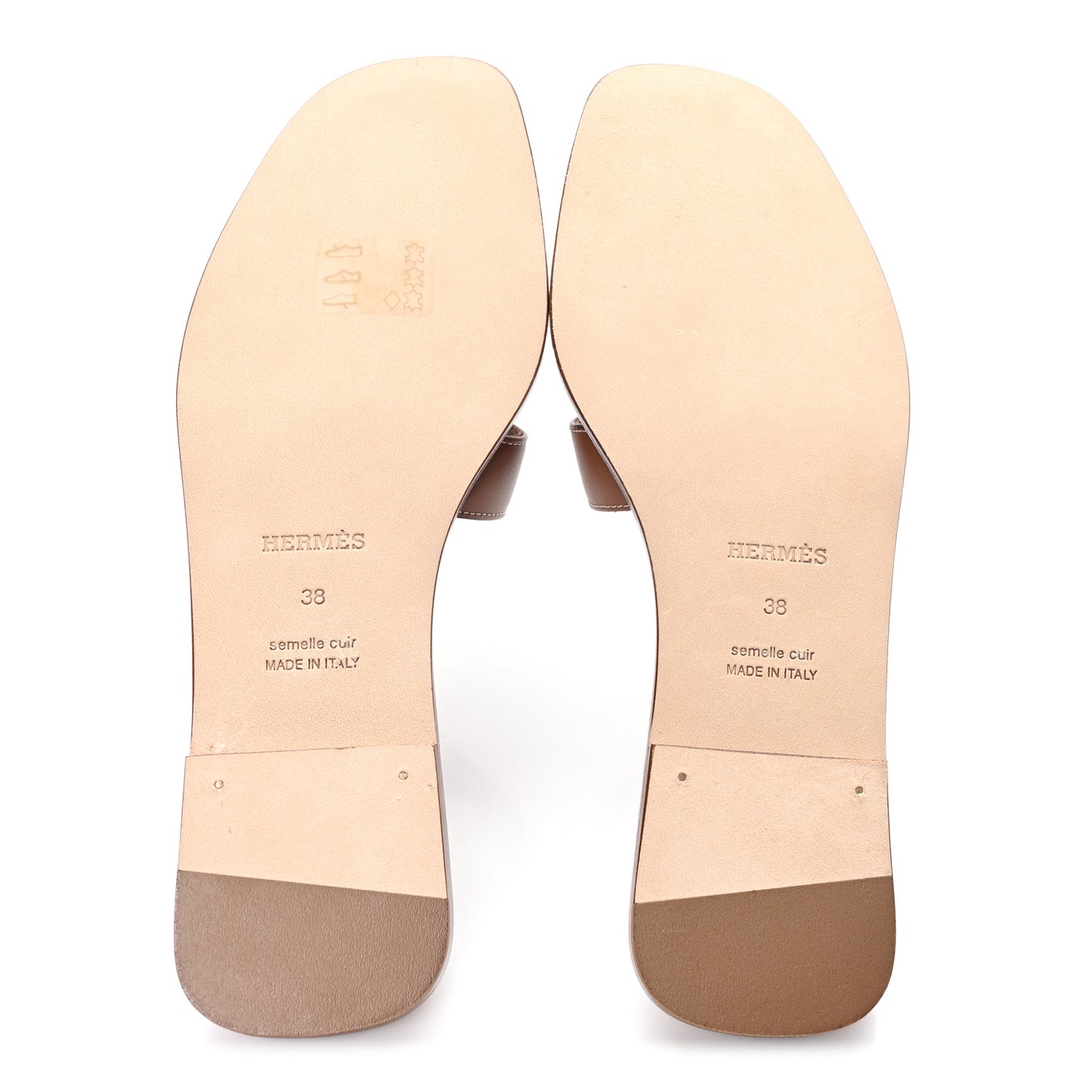 Box Calfskin Oran Sandals 38 Gold