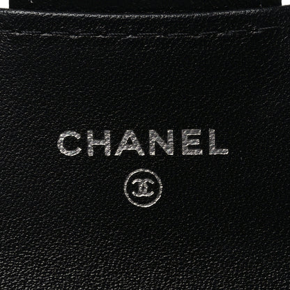 Chanel Lambskin Quilted Flap Card Holder Wallet So Black 6 of 9