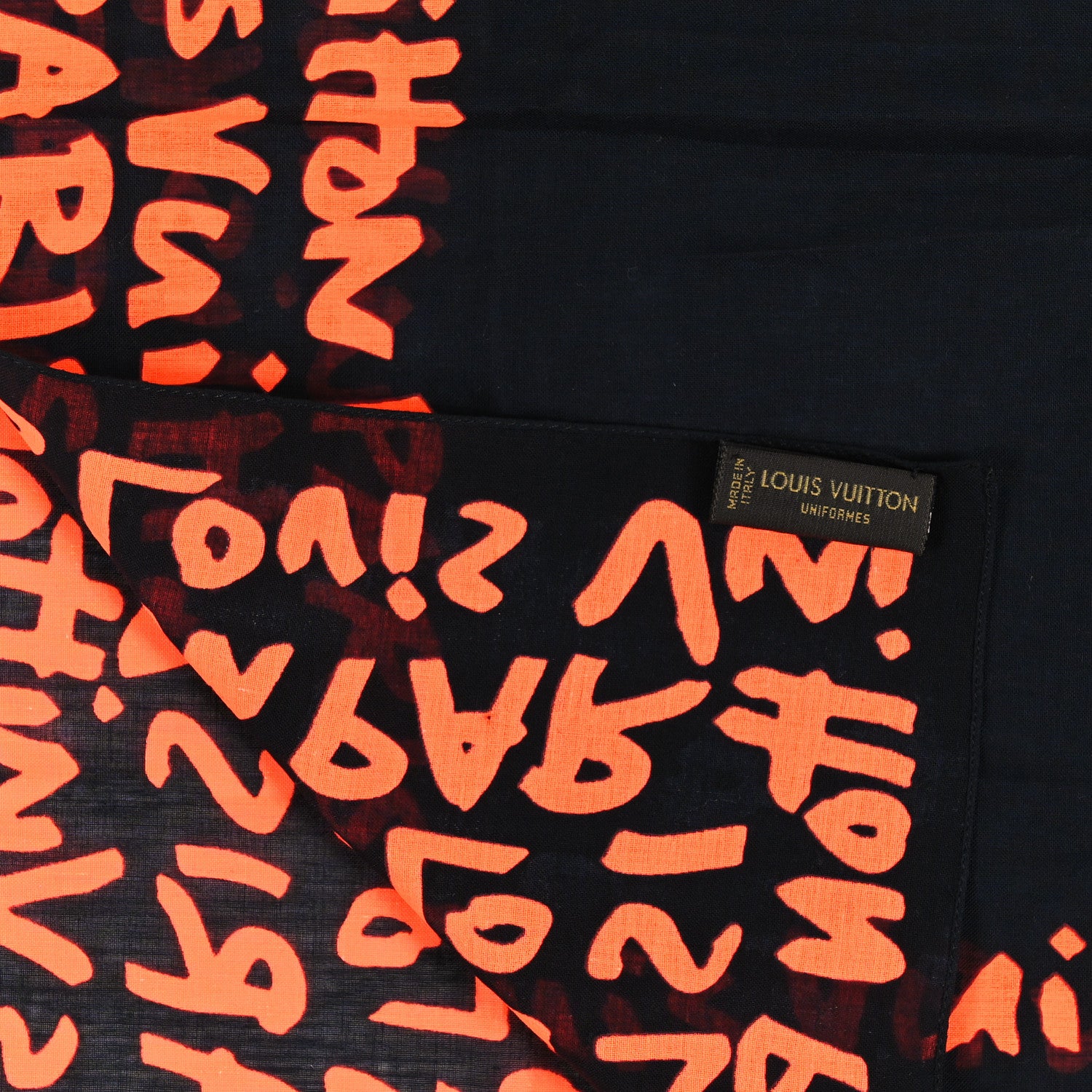 Louis Vuitton Cotton Graffiti Bandana Orange 2 of 3