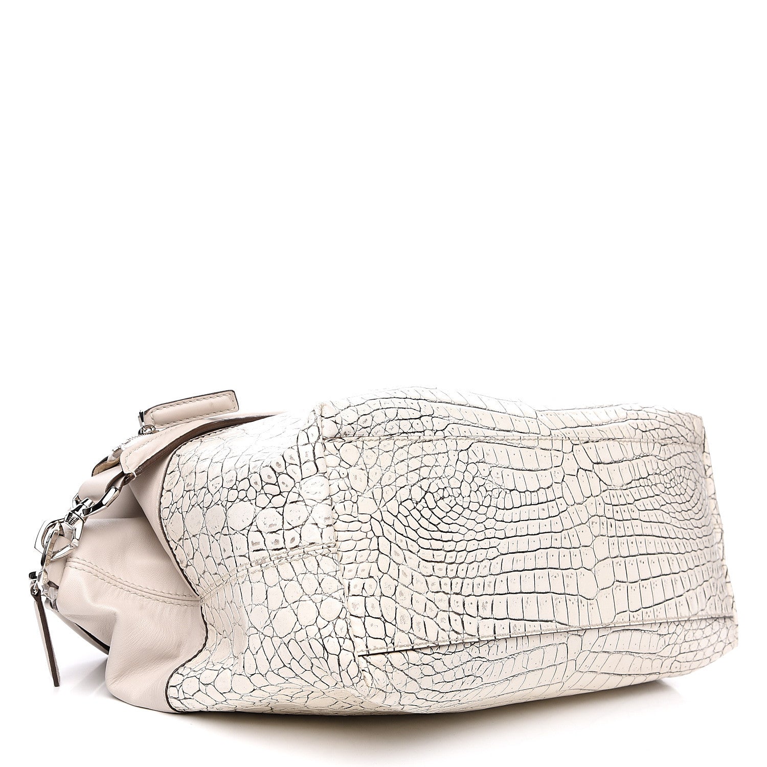 Givenchy Calfskin Crocodile Embossed Medium Nightingale Off White 3 of 16