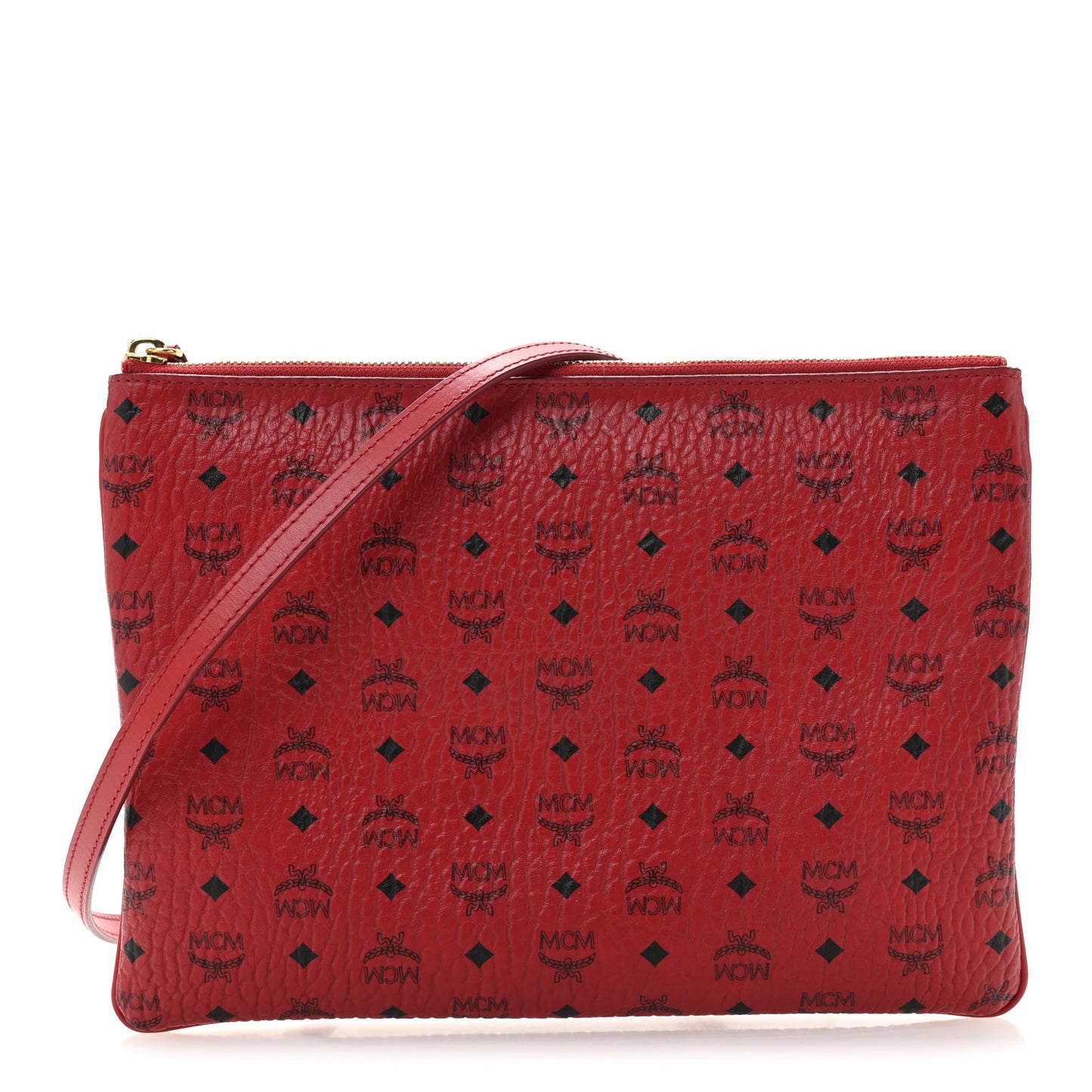Visetos Medium Crossbody Pouch Ruby Red