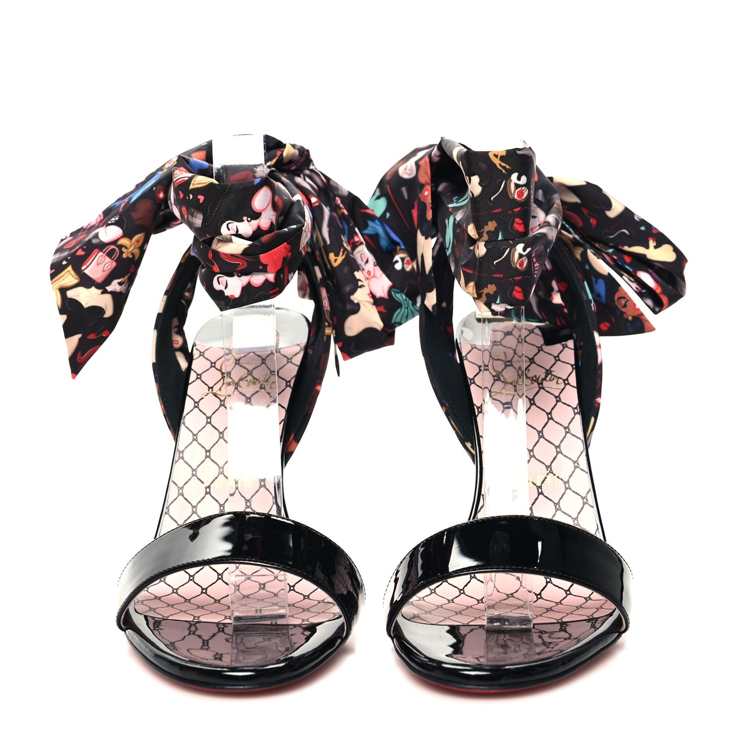 Patent Satin Fetish Du Desert 100 Sandal 39 Black