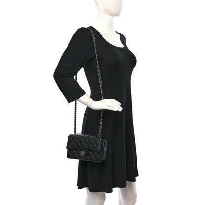 Chanel Lambskin Quilted Mini Rectangular Flap Black 2 of 10