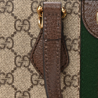 Gucci GG Supreme Monogram Web Medium Ophidia Tote Bag Brown 13 of 16