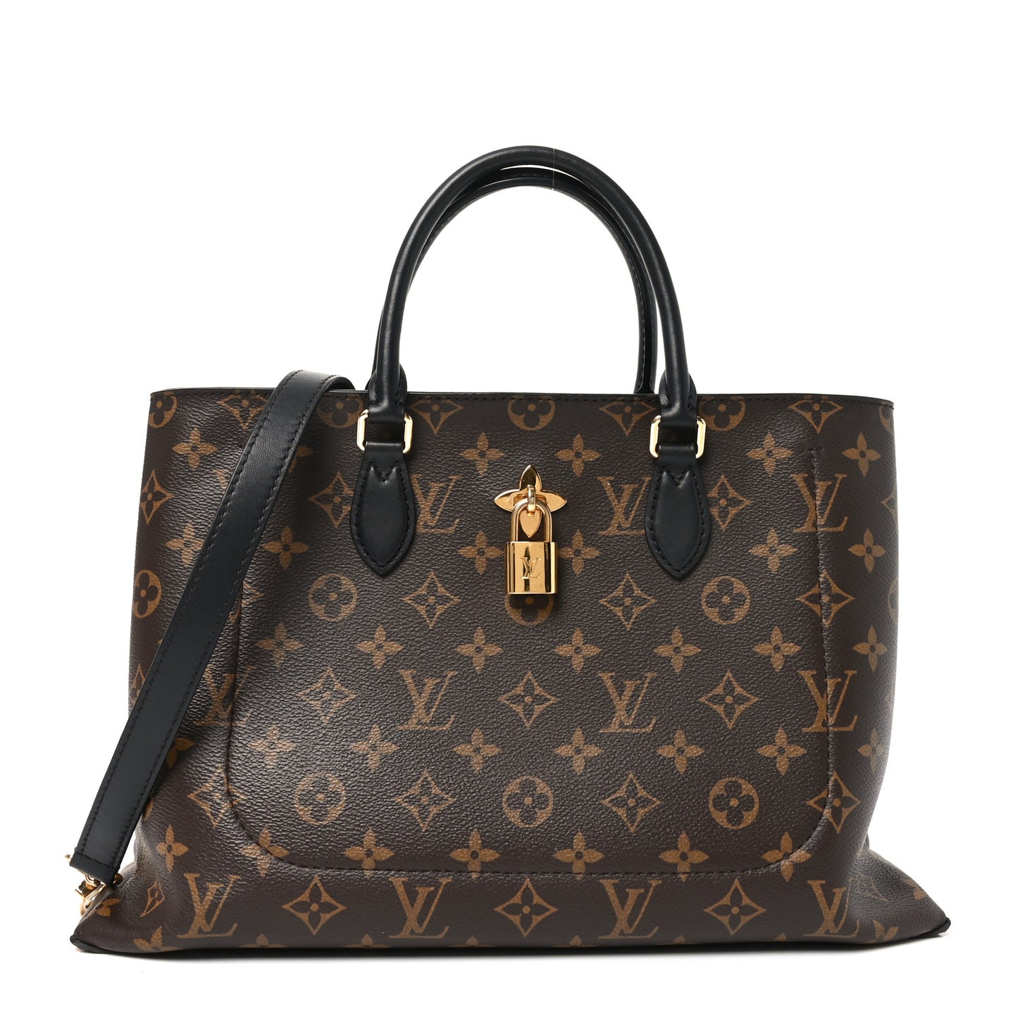 Monogram Flower Tote Black