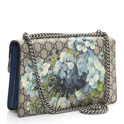 Gucci GG Supreme Monogram Blooms Small Dionysus Shoulder Bag Beige Navy Vintage Blue 3 of 12
