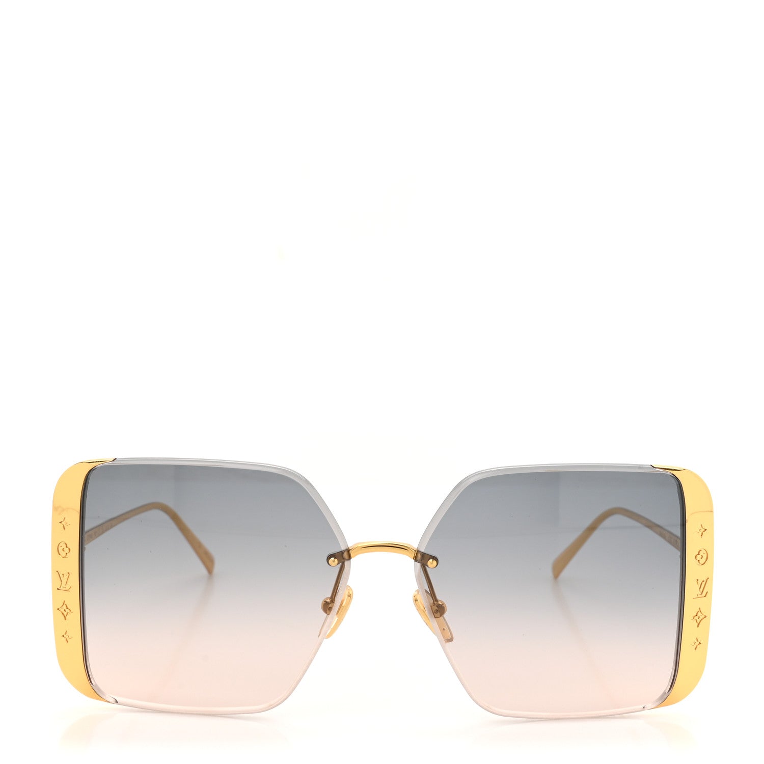 Louis Vuitton Metal LV Moon Square Sunglasses Z1994U Gold 2 of 8