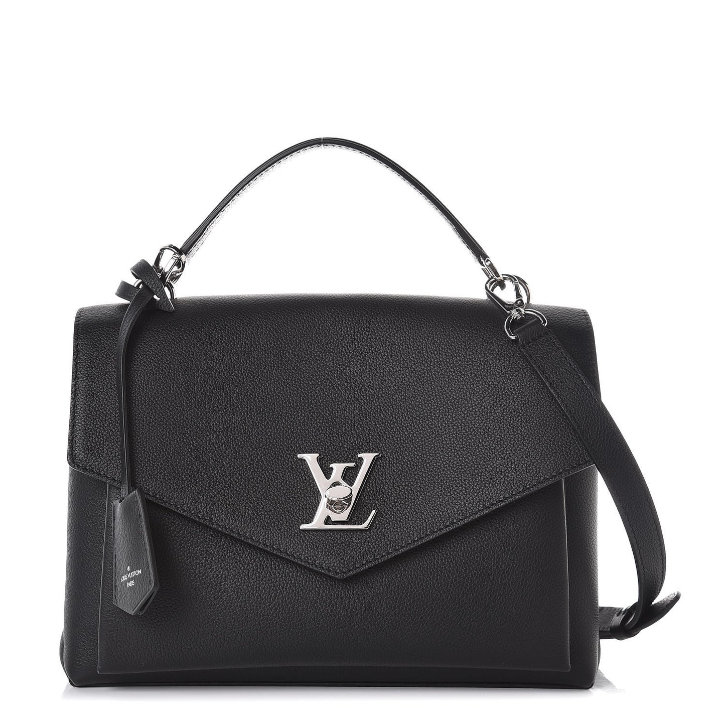Soft Calfskin My Lockme Top Handle Black