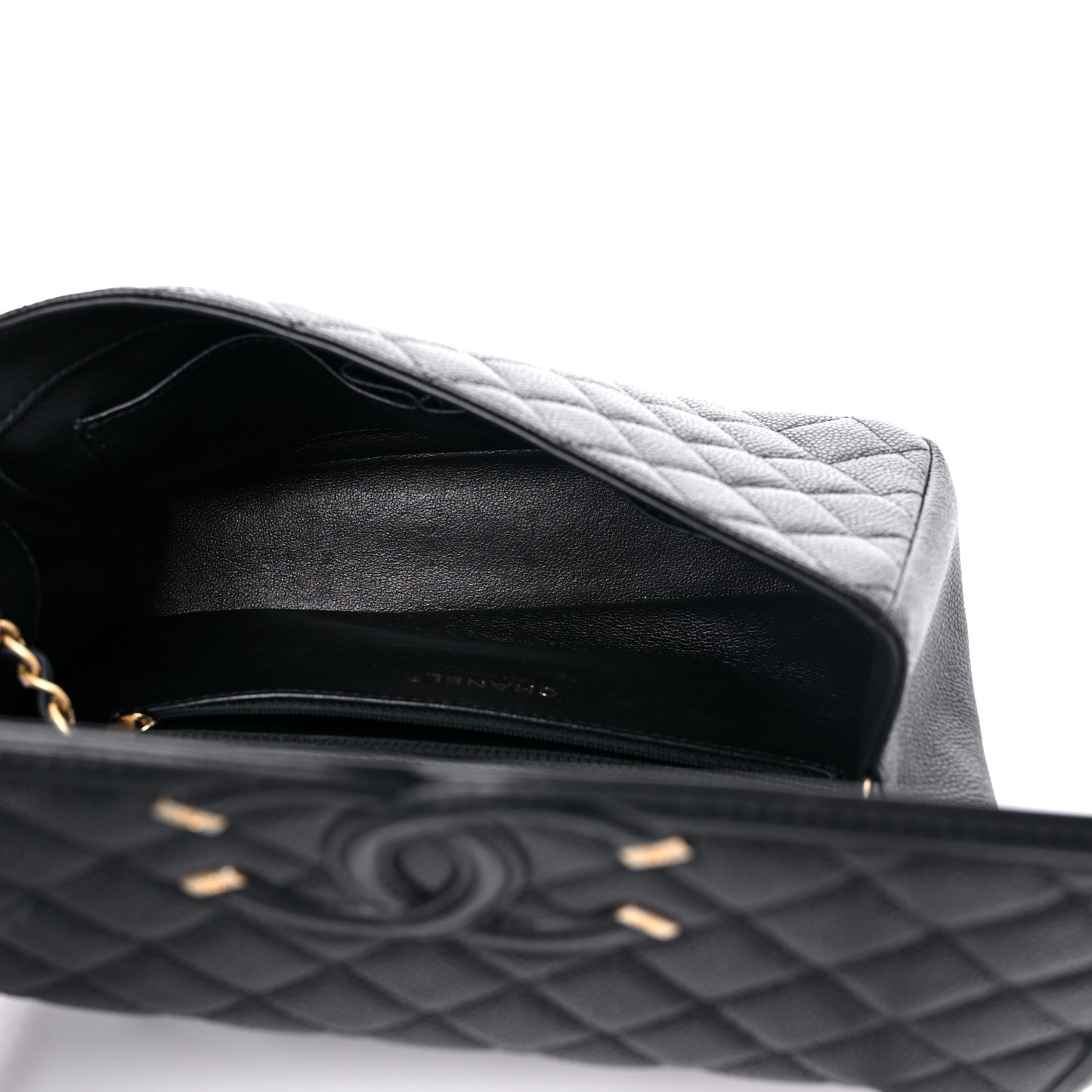 Caviar Quilted Medium CC Filigree Flap Black