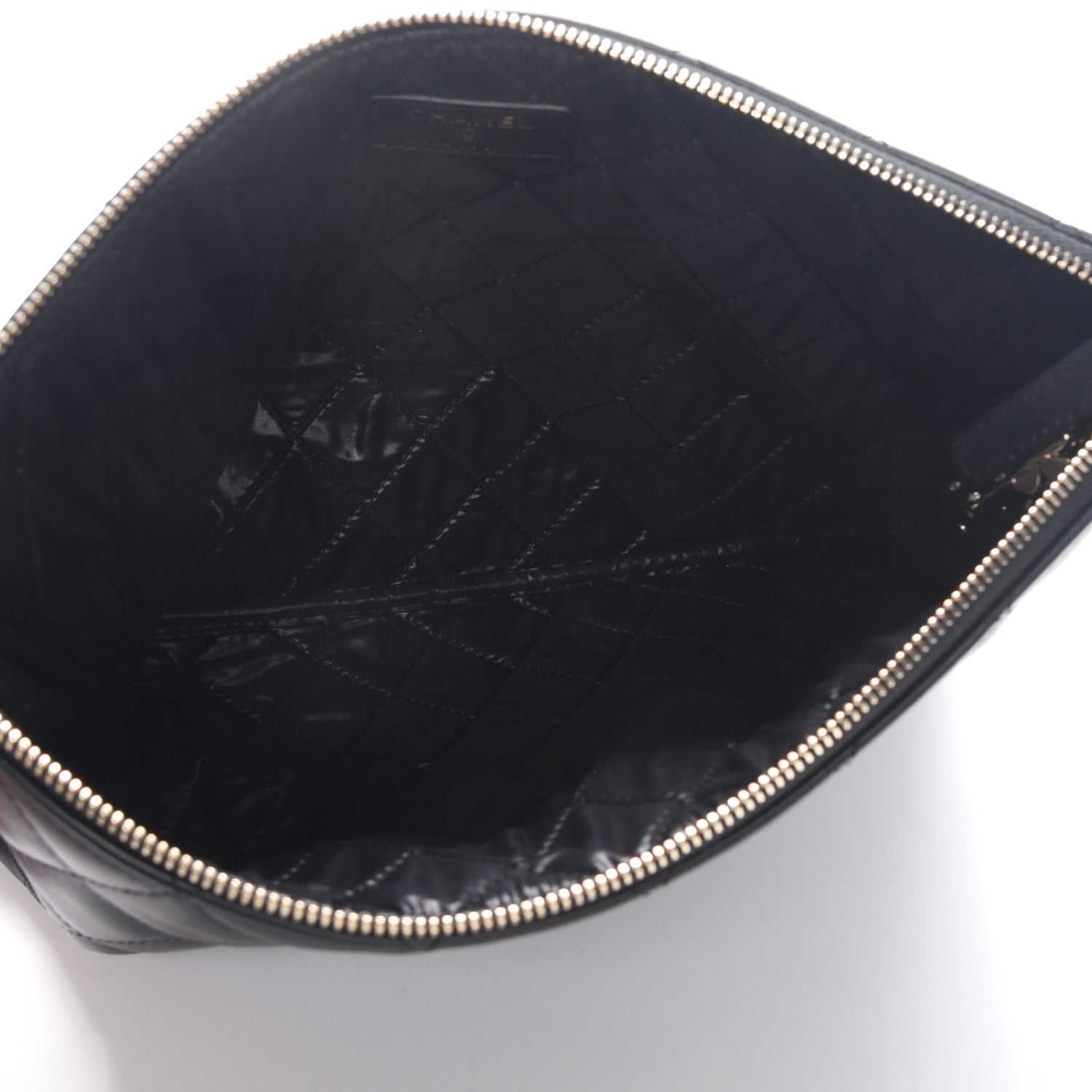 Chanel Lambskin Quilted Medium Casino Beauty CC Cosmetic Case Black 5 of 8