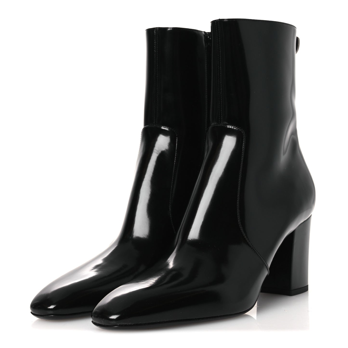 Vitello Marilyn Betty 70 Ankle Zip Boots 38.5 Black