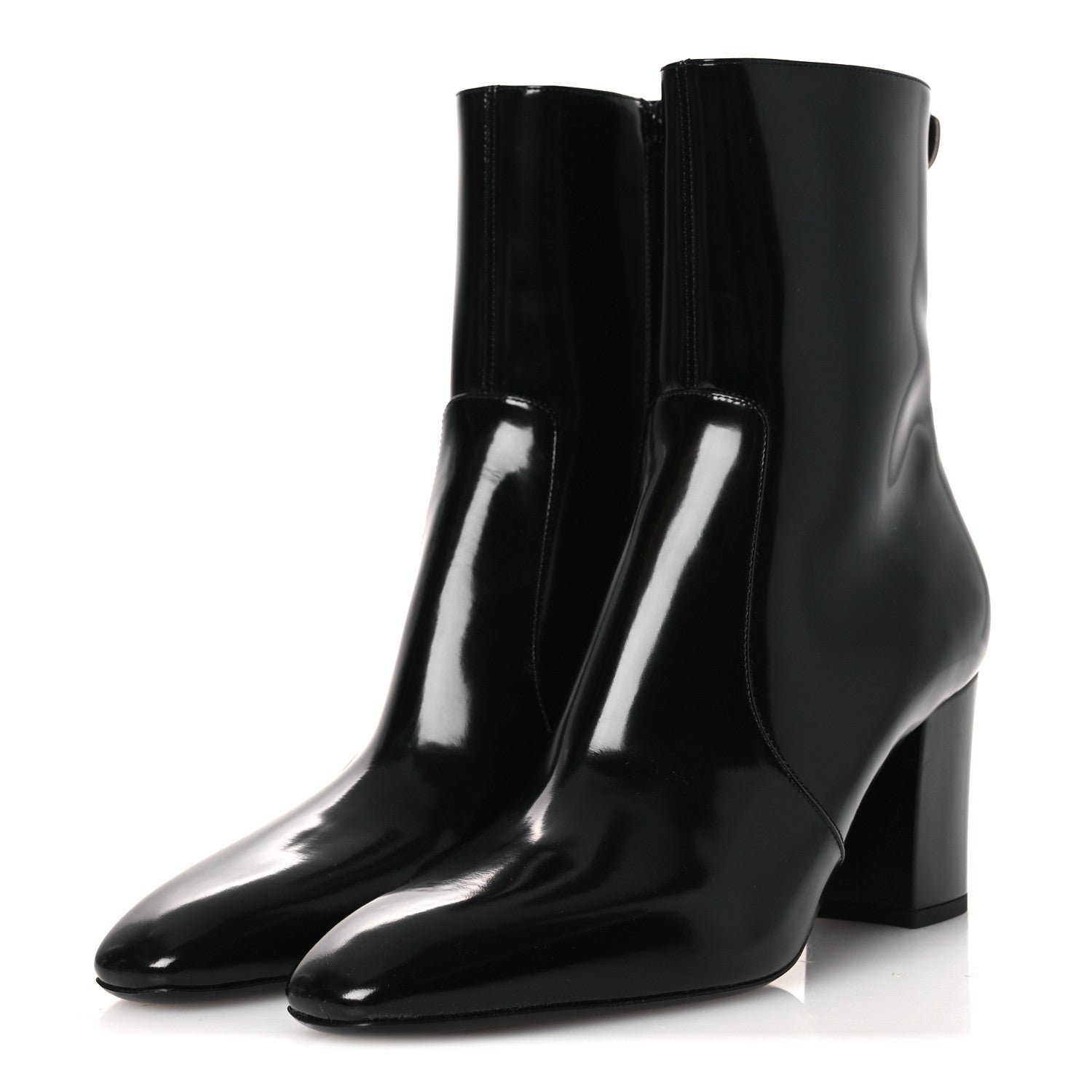 Saint Laurent Vitello Marilyn Betty 70 Ankle Zip Boots 38.5 Black 4 of 10