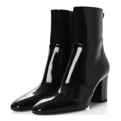 Saint Laurent Vitello Marilyn Betty 70 Ankle Zip Boots 38.5 Black 4 of 10