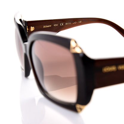Louis Vuitton Hortensia Cat Eye Sunglasses Z0366W Brown Glitter 6 of 8