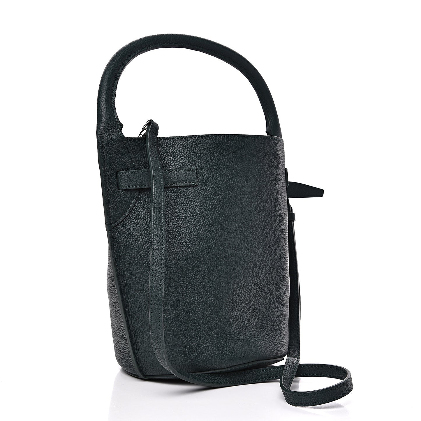 Supple Grained Calfskin Nano Big Bag Bucket Slate