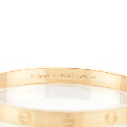 Cartier 18K Yellow Gold LOVE Bracelet 17 4 of 6