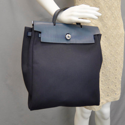 Hermes Toile Herbag Navy Bleu 2 of 9