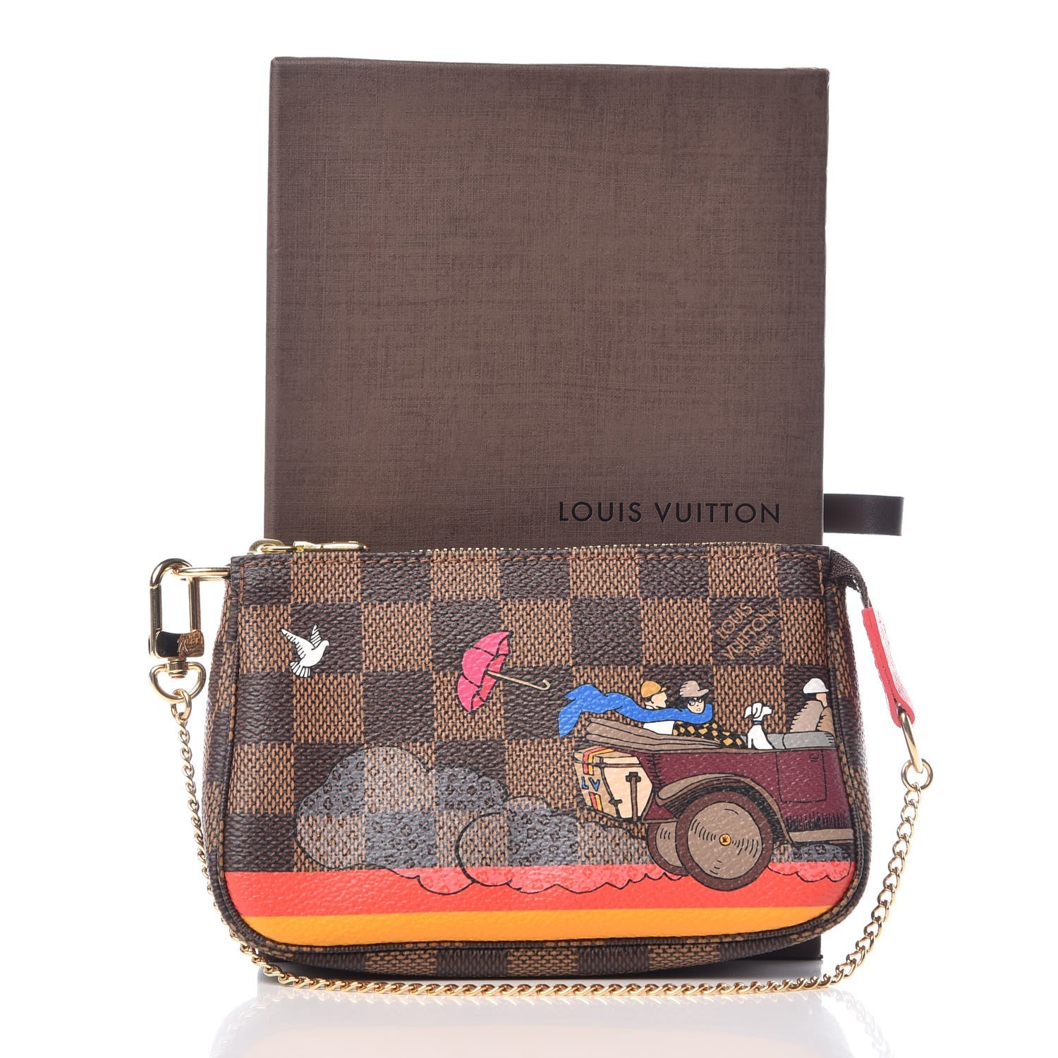 Louis Vuitton Damier Ebene 2015 Christmas Animation Mini Pochette Accessories 8 of 8