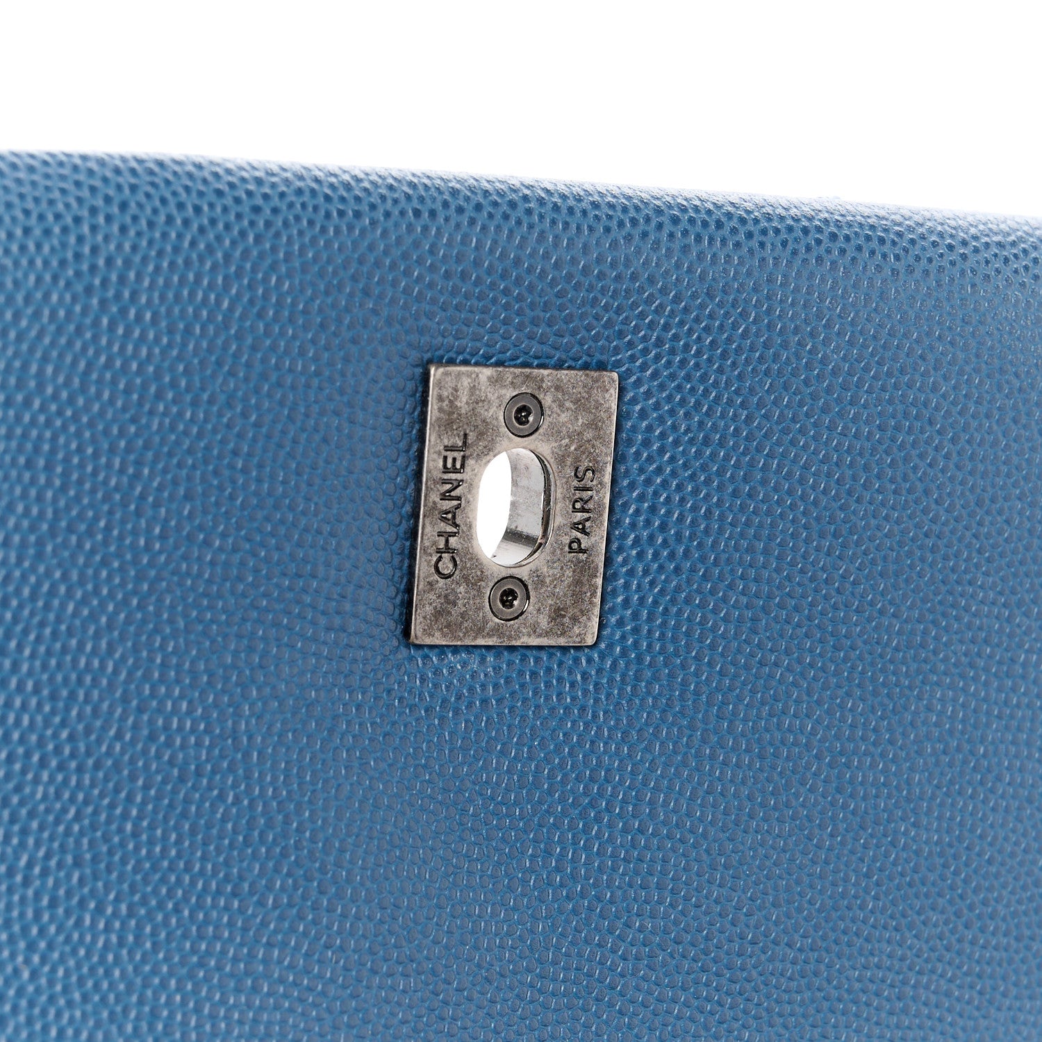 Chanel Caviar Quilted Small Coco Handle Flap Blue 6 of 11