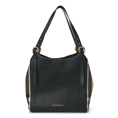 Burberry Grainy Calfskin House Check Small Canterbury Black 1 of 9