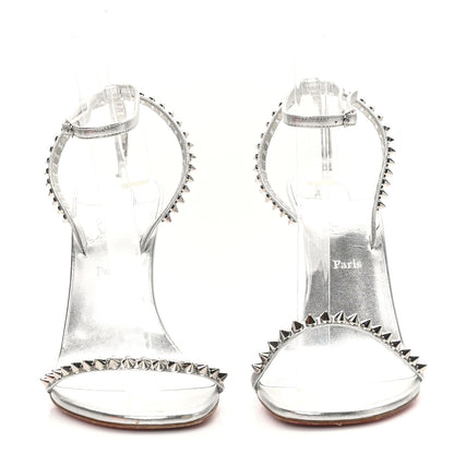 Christian Louboutin Nappa So Me 100 Sandals 37.5 Silver 2 of 8