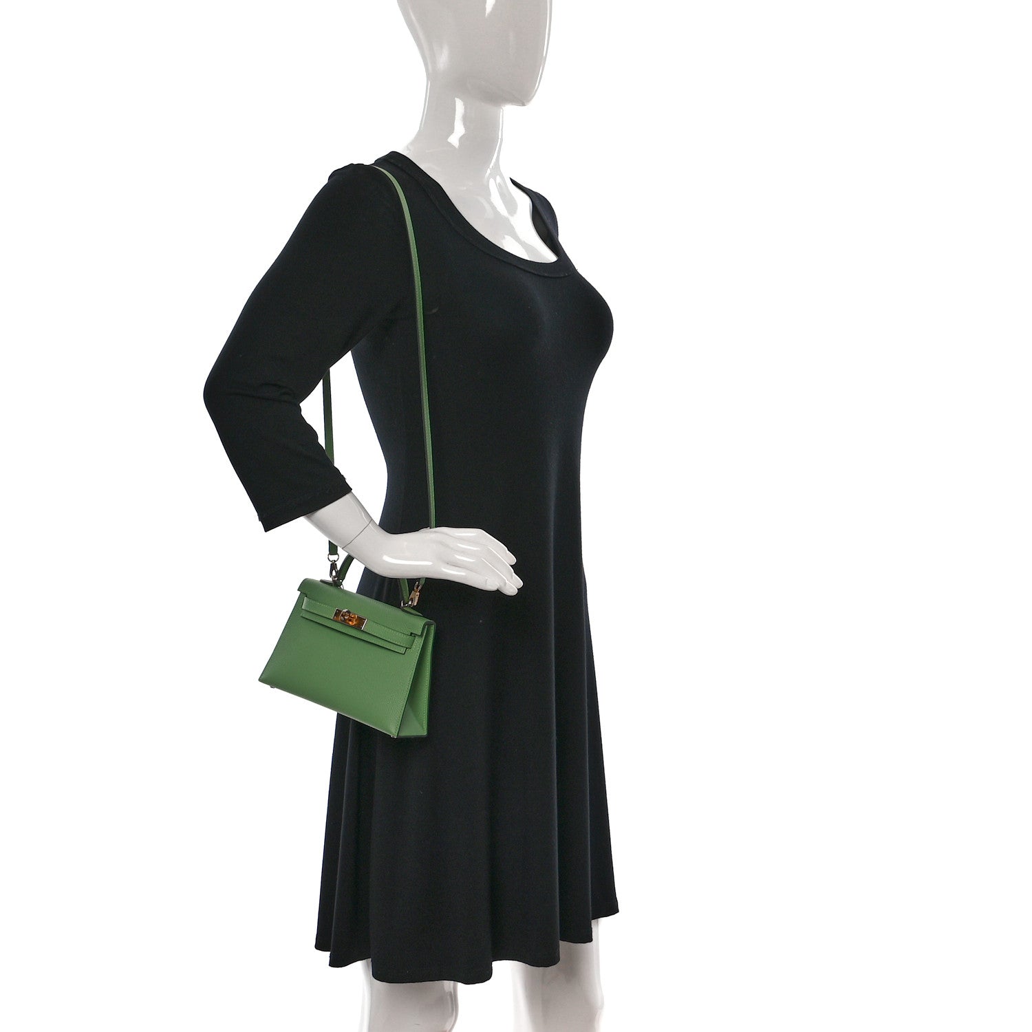 Hermes Epsom Mini Kelly Sellier 20 Vert Criquet 2 of 9