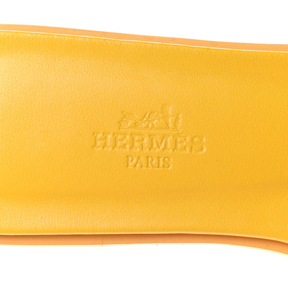Hermes Epsom Oran Sandals 36 Jaune Sable 7 of 9