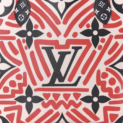 Louis Vuitton Monogram Giant Crafty Neverfull MM Creme Rouge Black 9 of 9