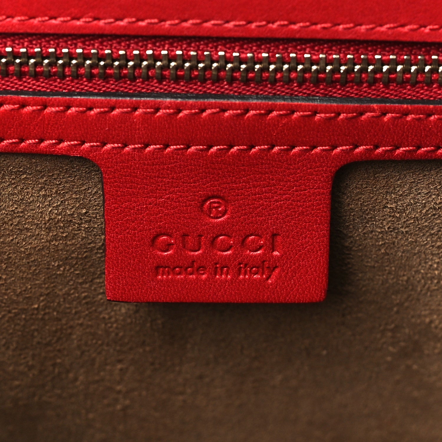 Gucci Moon Calfskin Bi-Color Medium Padlock Shoulder Bag New Rosette Hibiscus Red 7 of 13