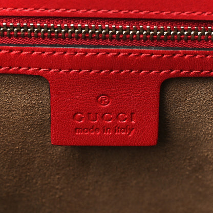 Gucci Moon Calfskin Bi-Color Medium Padlock Shoulder Bag New Rosette Hibiscus Red 7 of 13