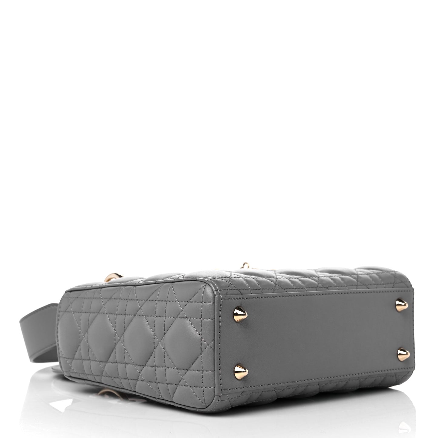 Lambskin Cannage Small My ABCDior Lady Dior Grey