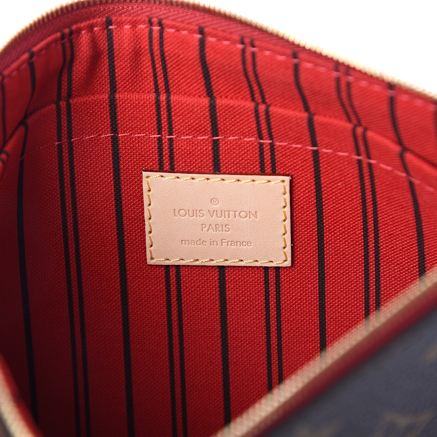 Monogram Neverfull MM GM Pochette Cherry