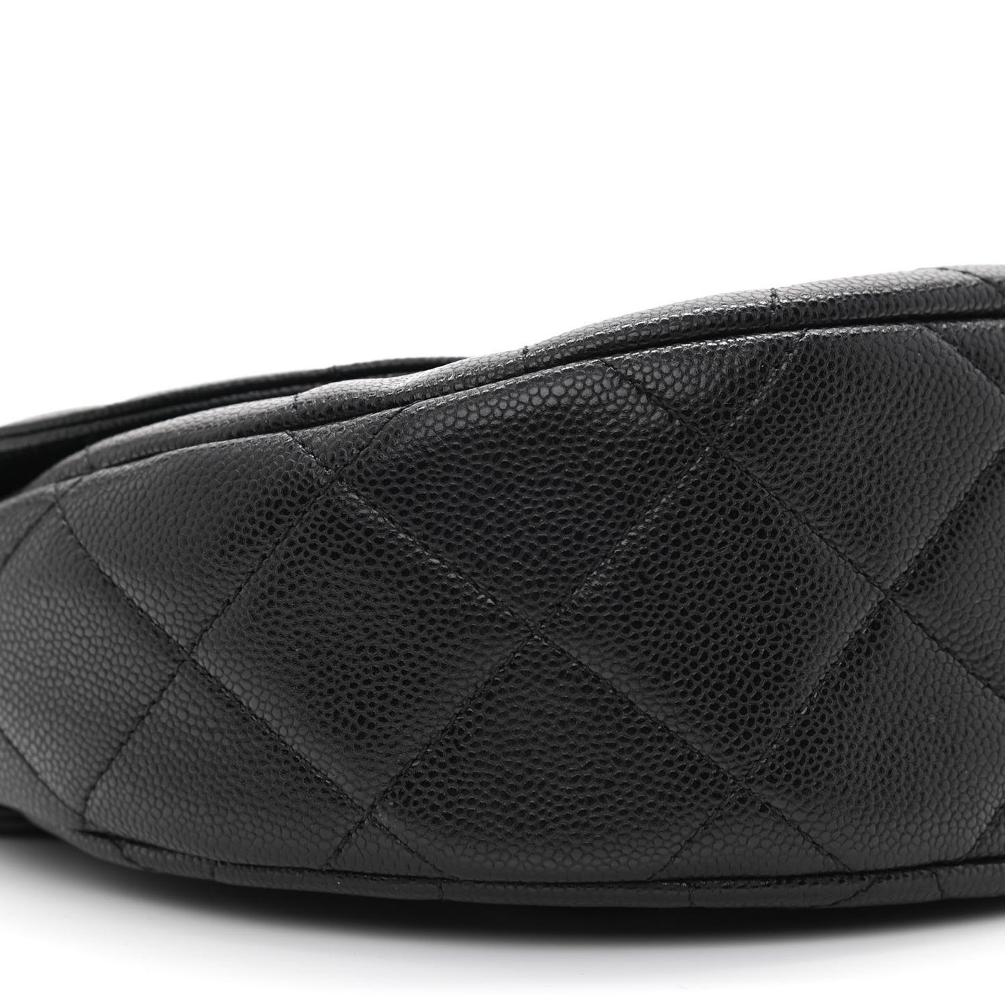 Caviar Quilted Small Messenger Flap Black