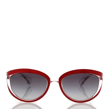 Chanel Acetate Transparent CC Sunglasses 71130 Red 2 of 8
