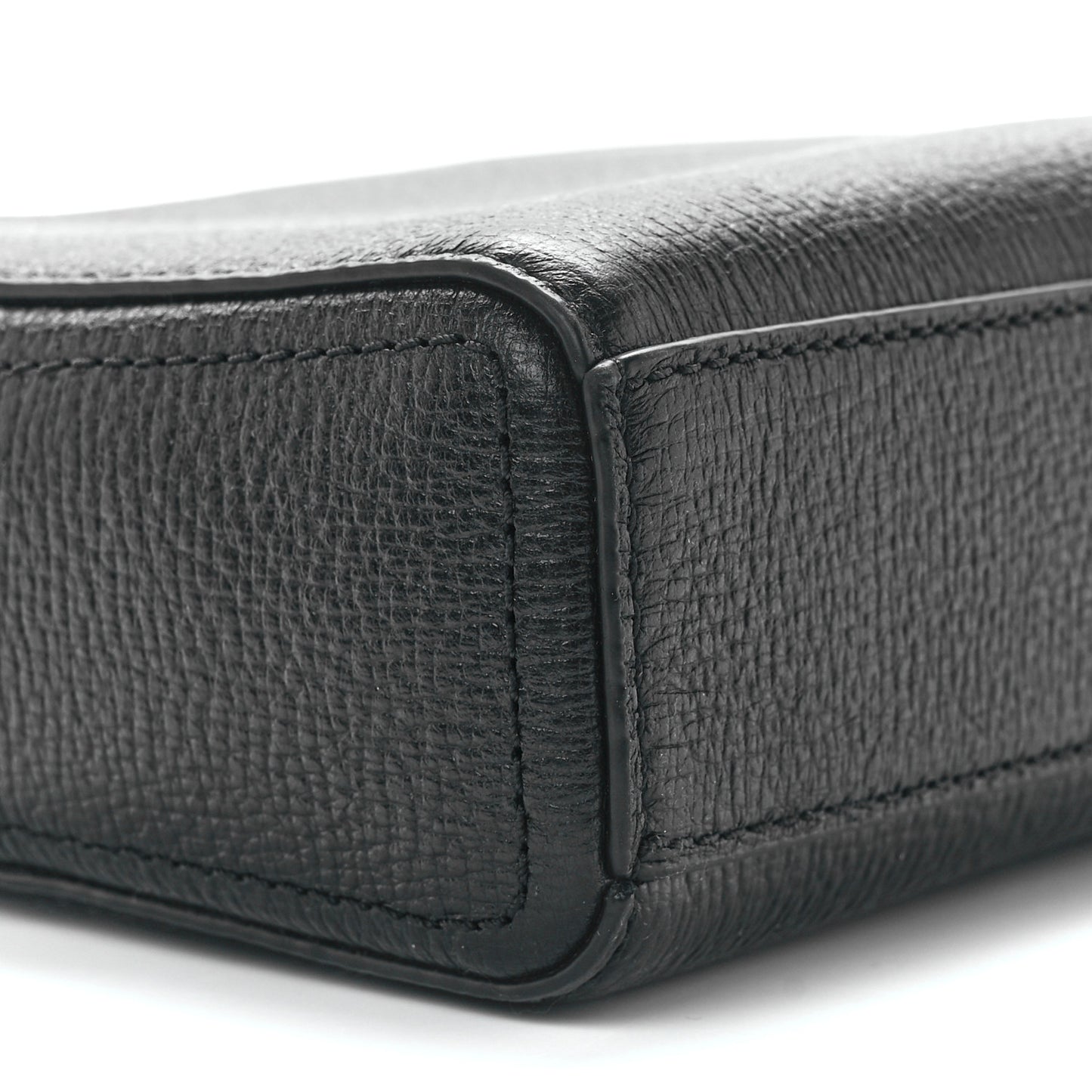 Calfskin Shutter Camera Crossbody Bag Black