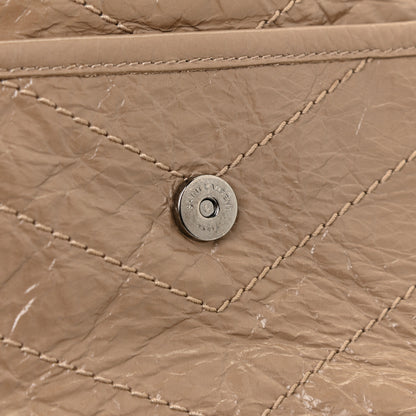 Saint Laurent Crinkled Calfskin Matelasse Monogram Baby Niki Chain Satchel Light Taupe 14 of 14