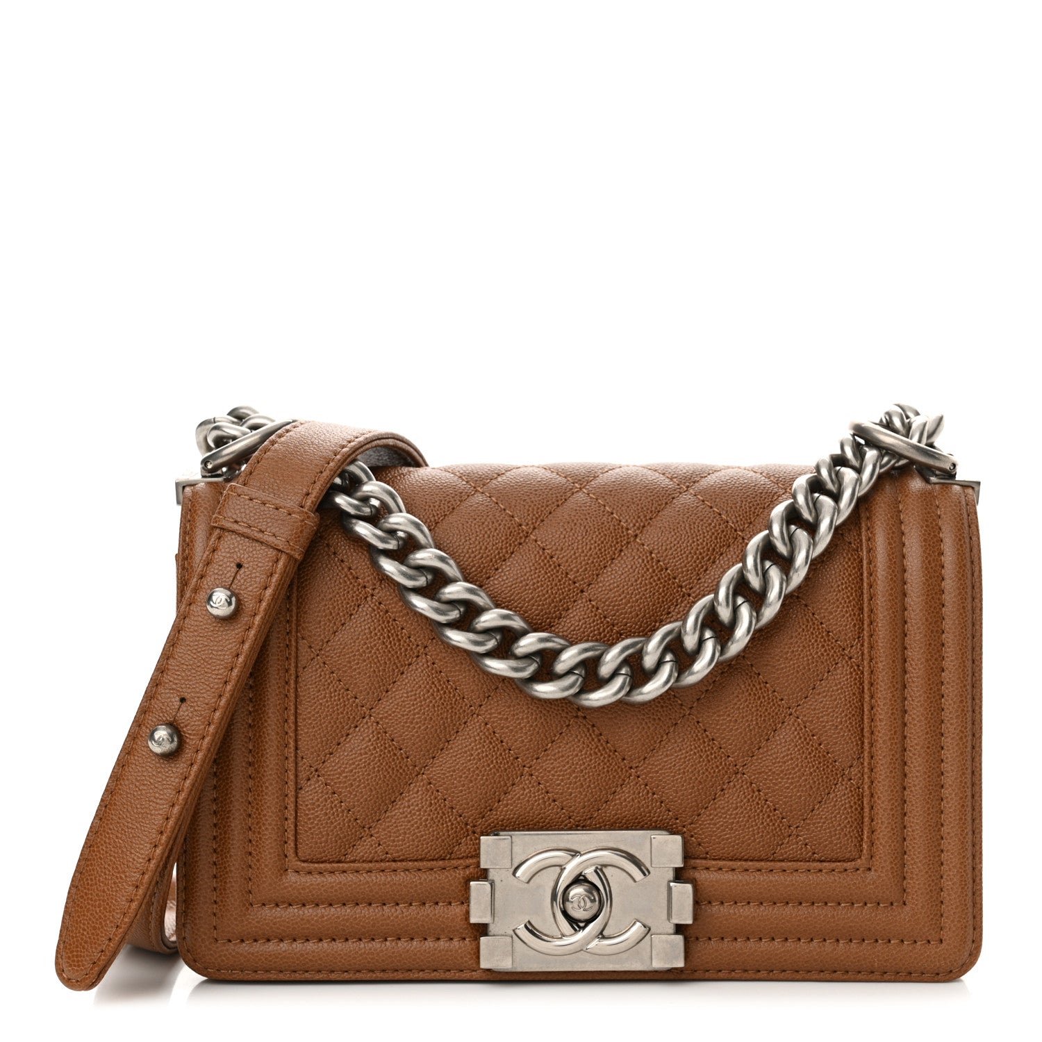 Chanel Caviar Quilted Small Boy Flap Brown 1 of 12