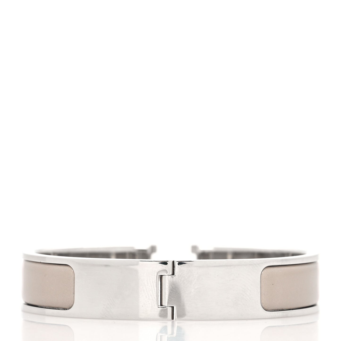 Enamel Narrow Clic Clac H Bracelet PM Marron Glace