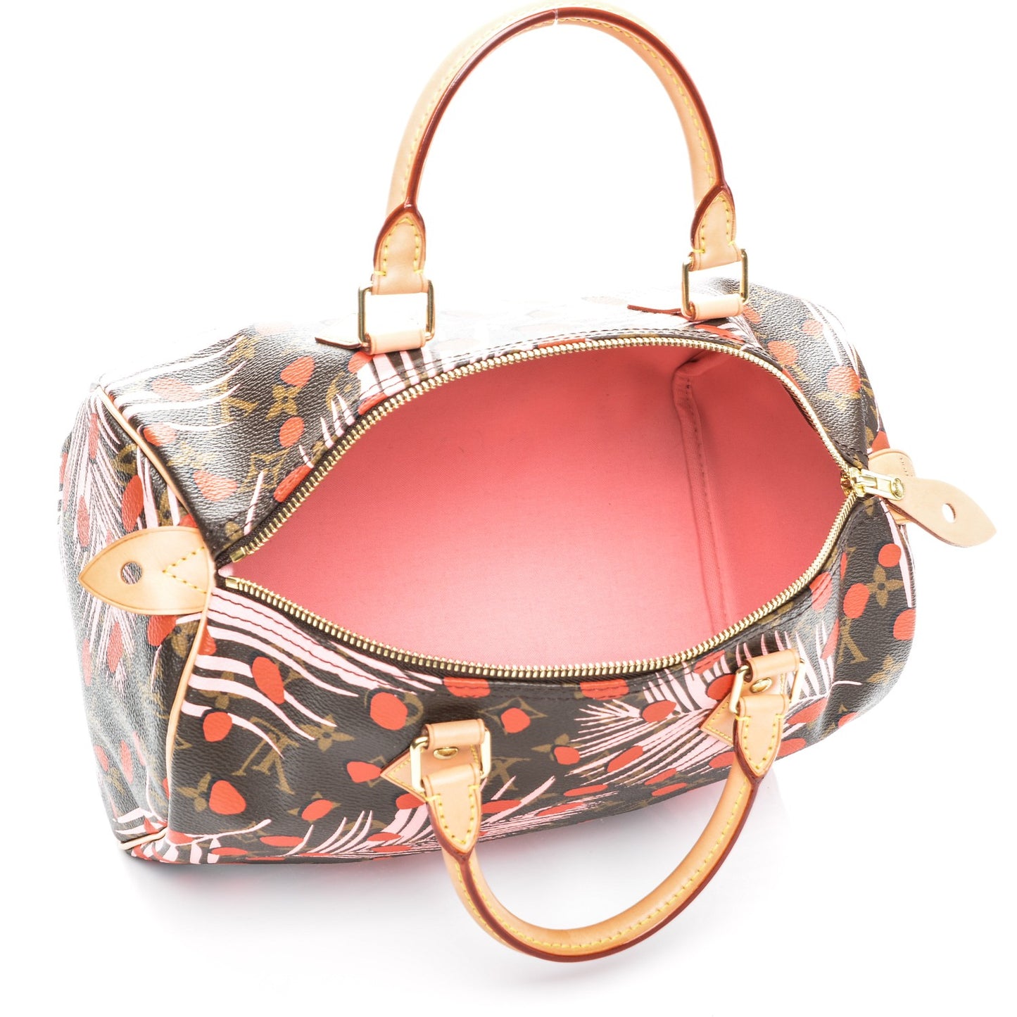 Monogram Jungle Dots Speedy 30 Sugar Pink Poppy