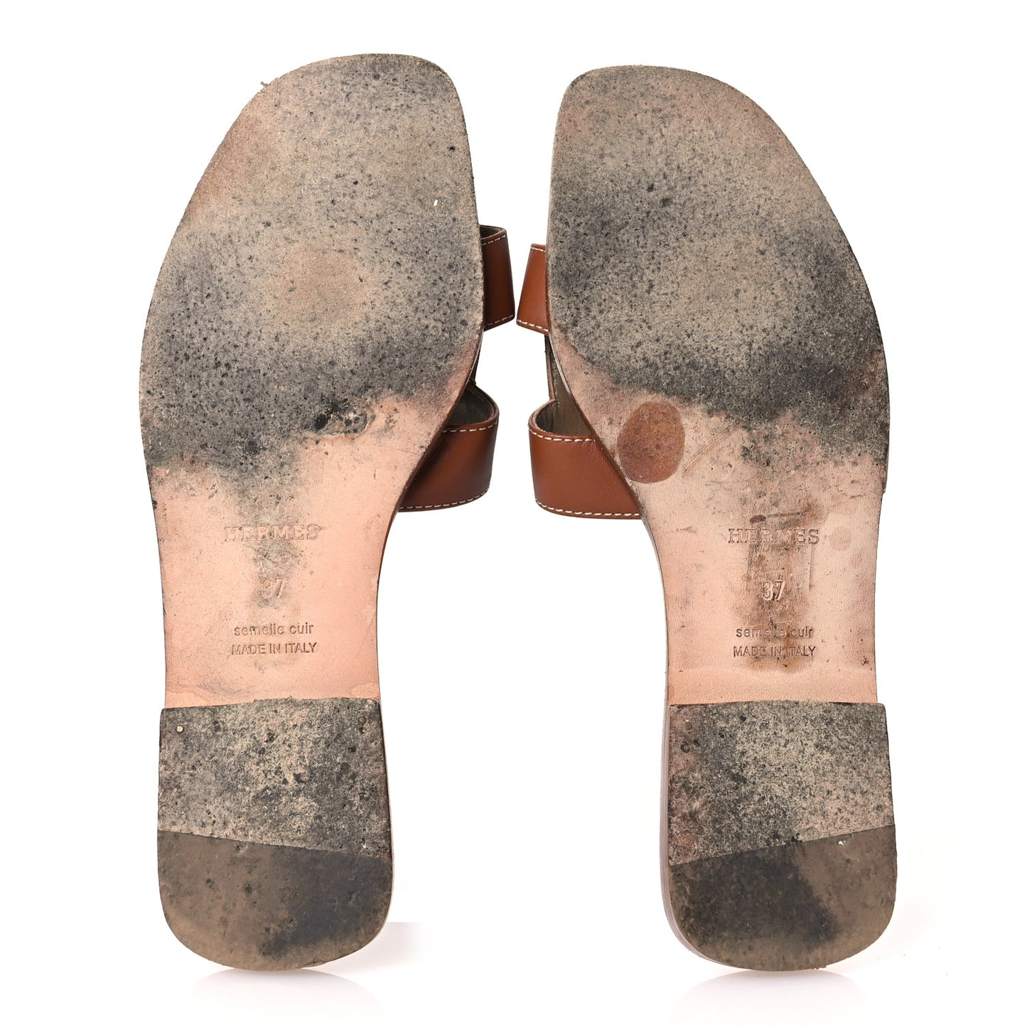Box Calfskin Oran Sandals 37 Gold
