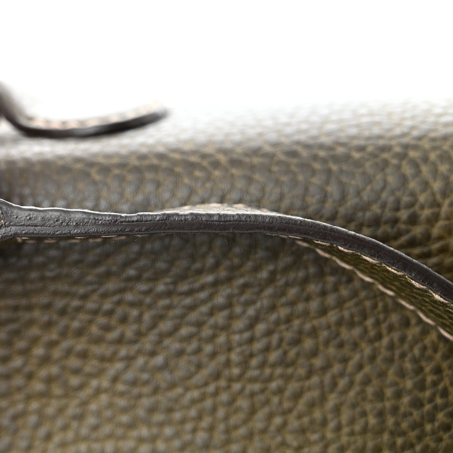 Gucci Calfskin Large New Bamboo Top Handle Bag Olive Green 10 of 11