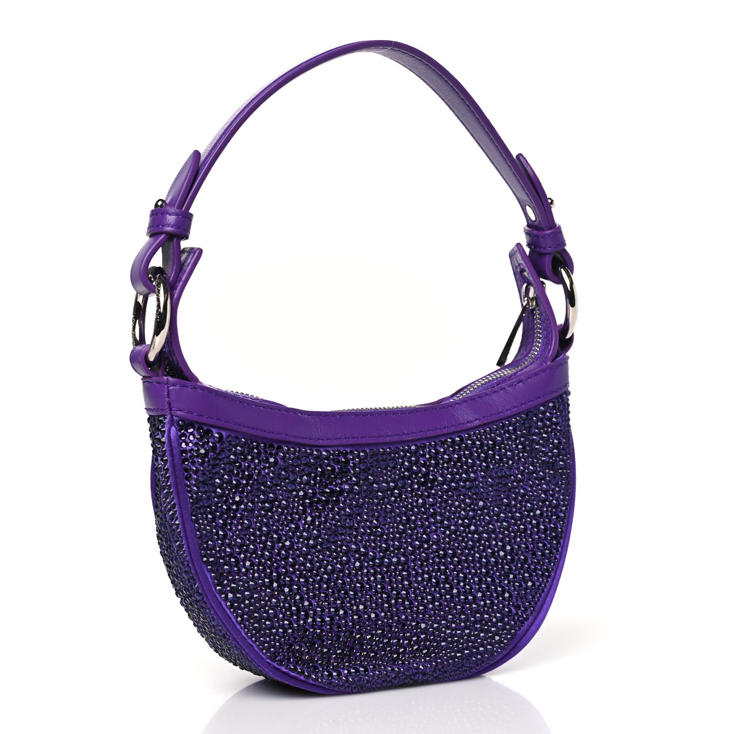 Crystal Repeat Mini Hobo Purple