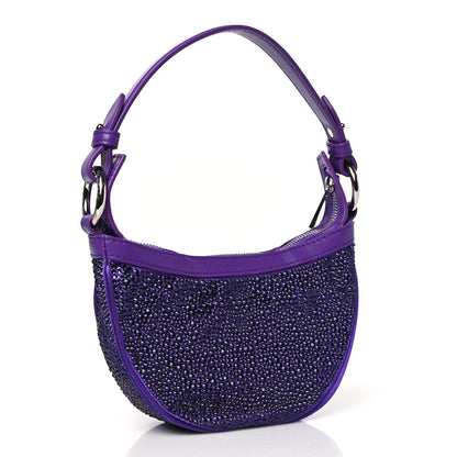 Versace Crystal Repeat Mini Hobo Purple 2 of 9