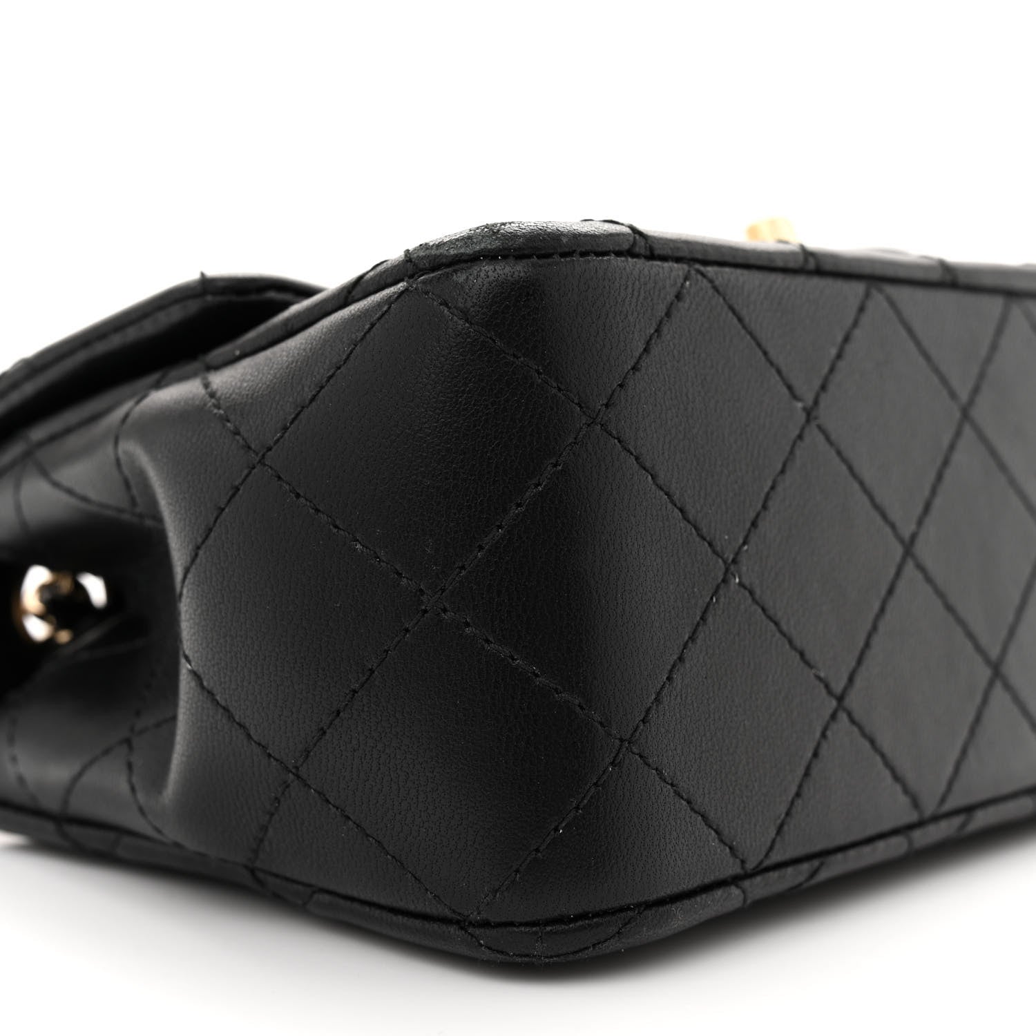 Chanel Lambskin Quilted Mini Rectangular Flap Black 9 of 13