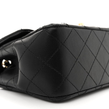 Chanel Lambskin Quilted Mini Rectangular Flap Black 9 of 13